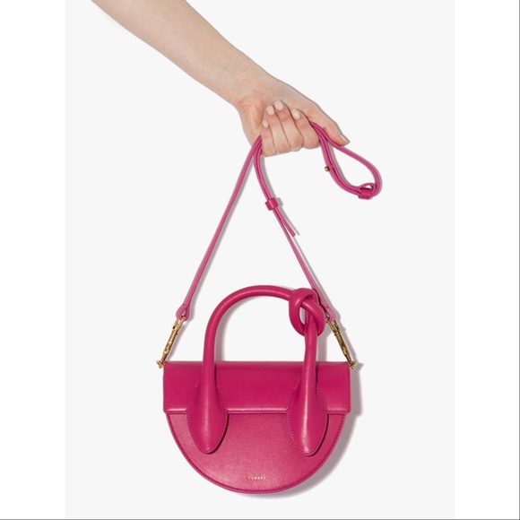 Yuzefi Delores Knot Top Handle Bag in Fuchsia - Picture 8 of 16